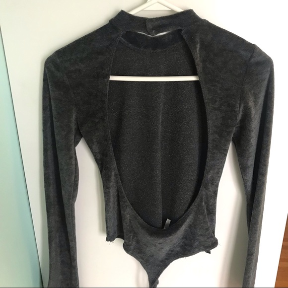 UO Out From Under Velvet Cozy Open Back Bodysuit - Picture 4 of 9